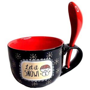 Amylee Weeks Snow Pals Mug Cup Bowl Spoon Let It Snow Marshmallows Gift soup